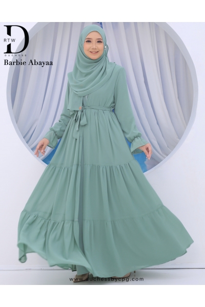 PRE ORDER BARBIE ABAYAA  - DUSTY GREEN PRE ORDER BARBIE ABAYAA  - DUSTY GREEN